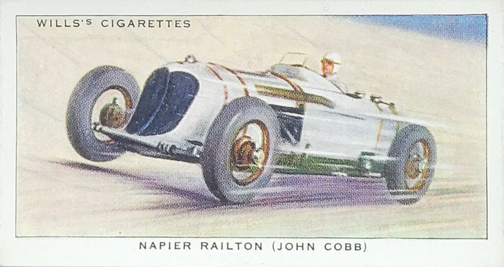 1938 W.D. & H.O. Wills "Speed" 
Card #19 Napier Railton