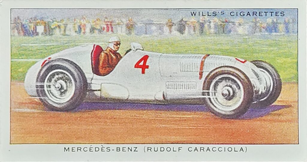 1938 W.D. & H.O. Wills "Speed" 
Card #22 Mercedes-Benz 