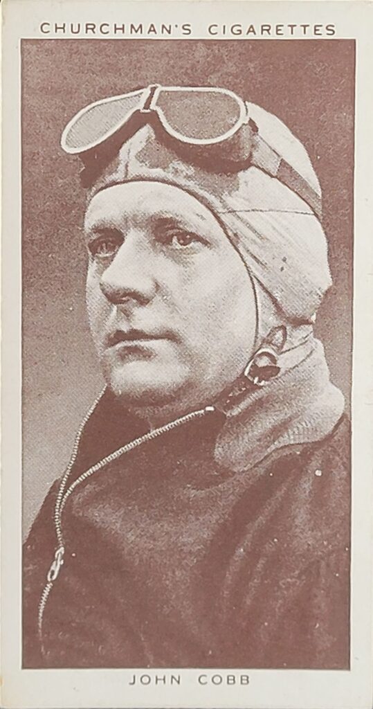 1939 W.A. & A.C. Churchman 
"Kings of Speed" 
Card #12 
John Cobb