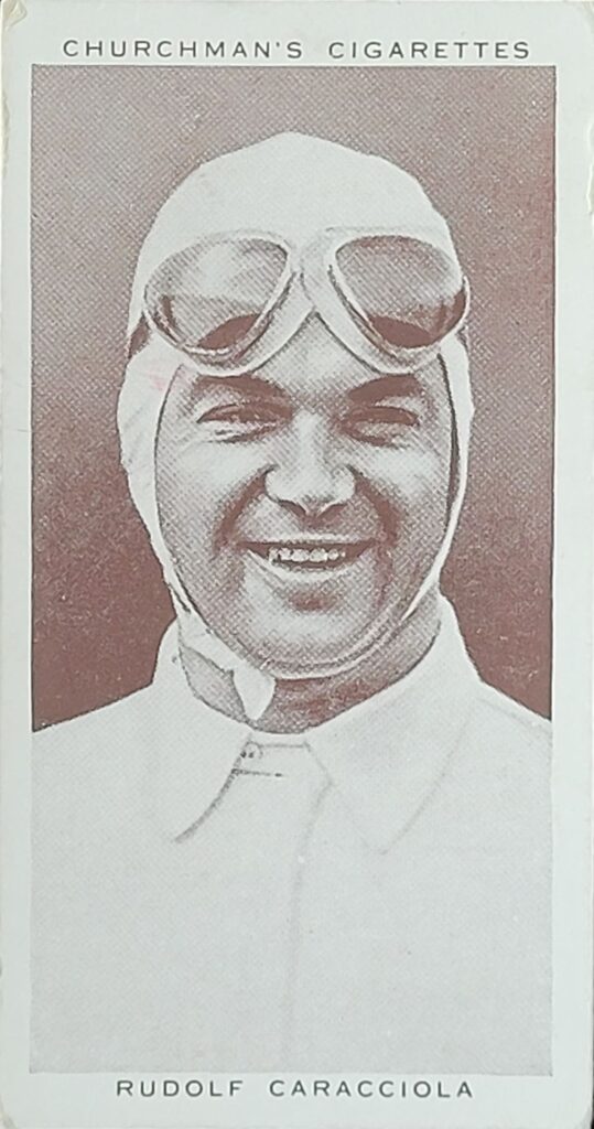 1939 W.A. & A.C. Churchman 
"Kings of Speed" 
Card #16 
Rudolf Caracciola