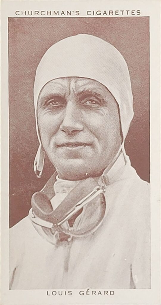1939 W.A. & A.C. Churchman 
"Kings of Speed"
 Card #18 
Louis Gerard