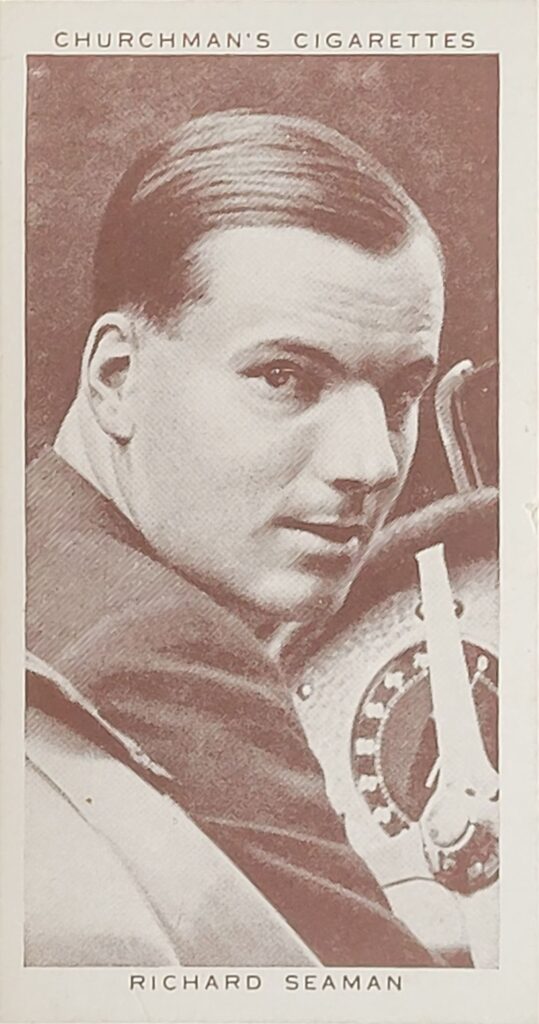 1939 W.A. & A.C. Churchman 
"Kings of Speed" 
Card #22 
Richard Seaman 