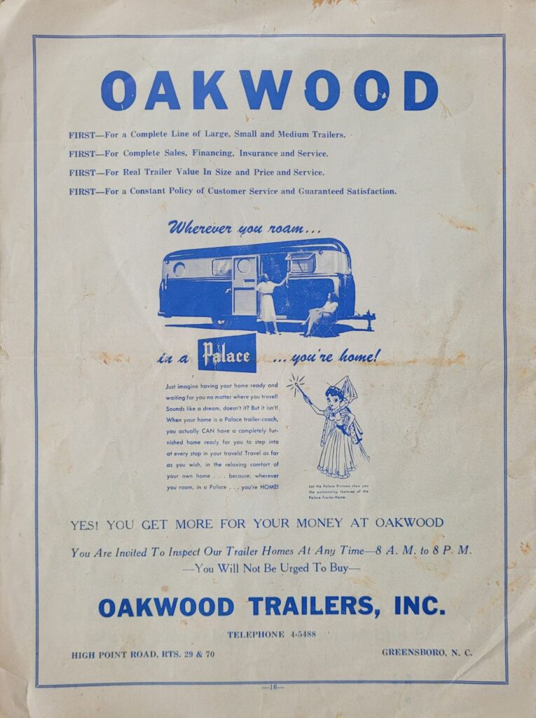 1951 NASCAR North Wilkesboro Spring Program Back Cover