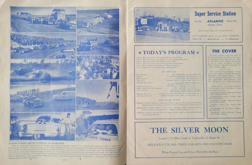 1951 NASCAR North Wilkesboro Spring Program - Schedule