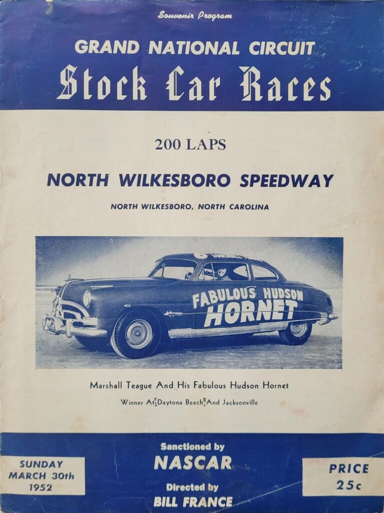 1952 NASCAR North Wilkesboro Spring Program Front Cover