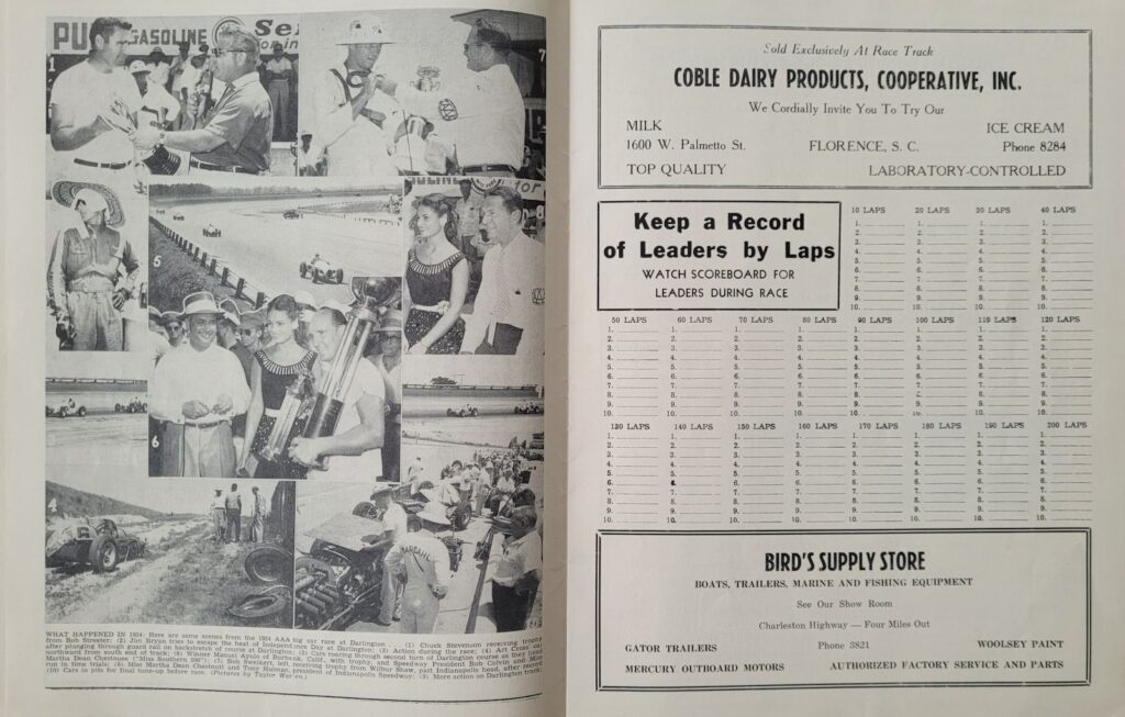 1956 USAC Darlington Pee Dee 200 Program - Previous Event Photos