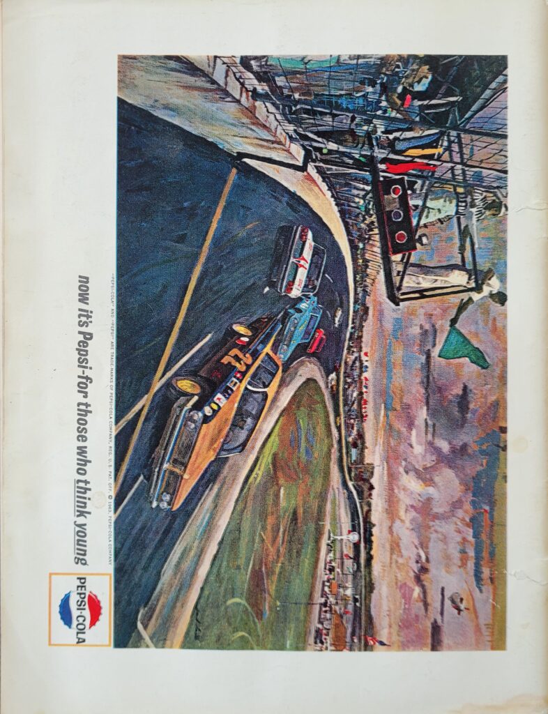1963 NASCAR Charlotte World 600 Program Back Cover
