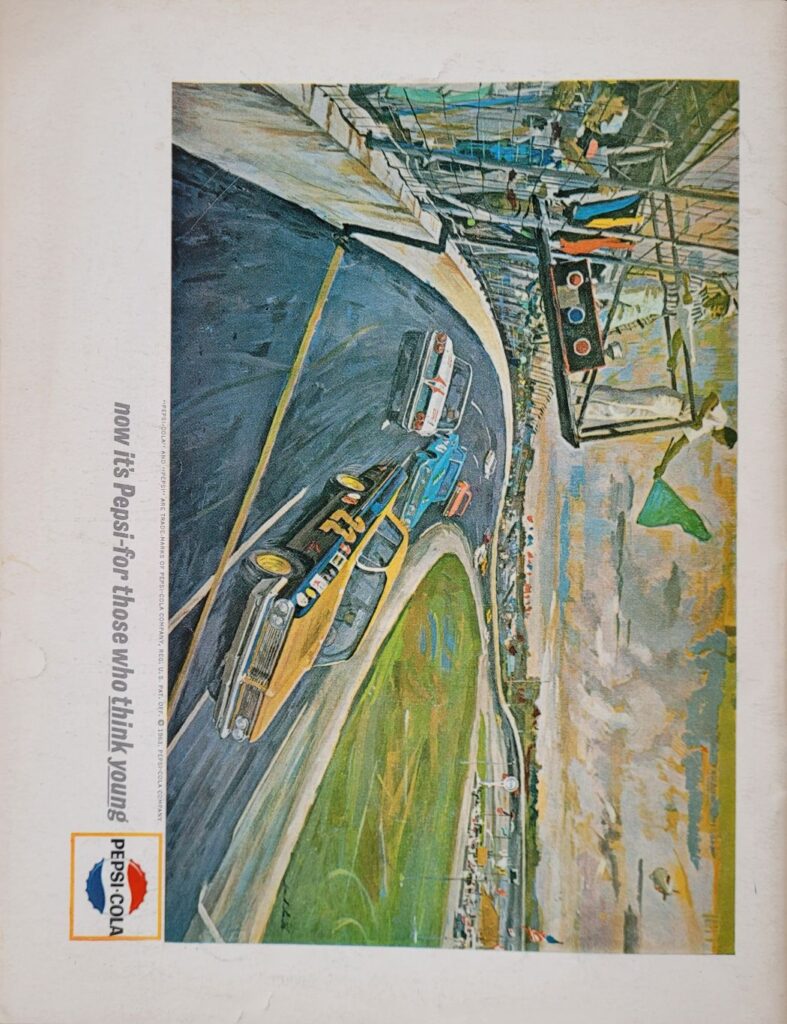 1963 NASCAR West Virginia Mountaineer 300 Program Back Cover