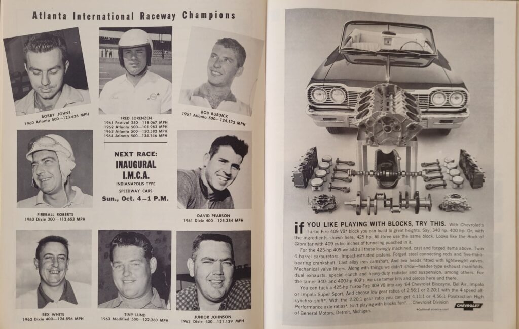 1964 NASCAR Atlanta Dixie 400 Program - AIR Champions