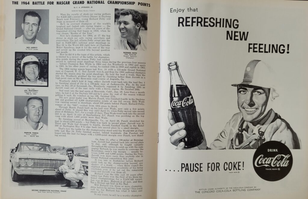 1964 NASCAR Charlotte National 400 Program - Championship Battle