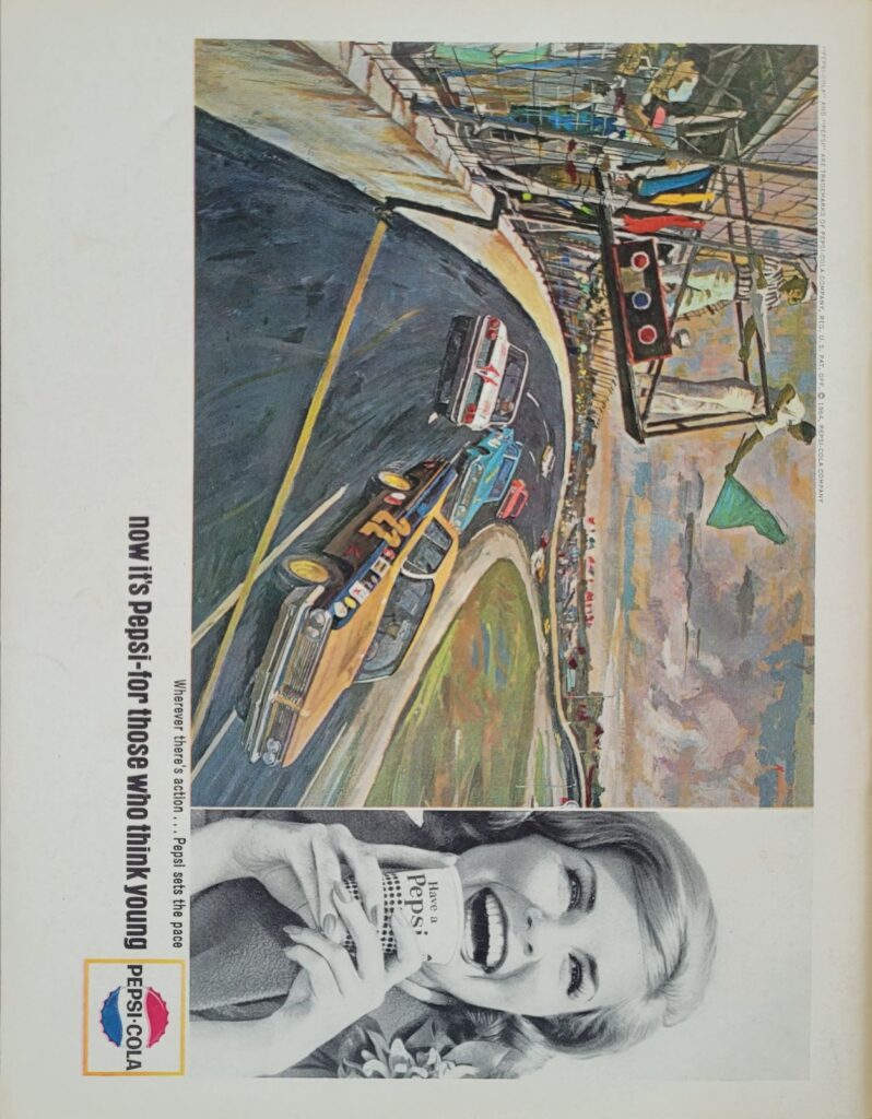 1964 NASCAR Martinsville Old Dominion 500 Program Back Cover