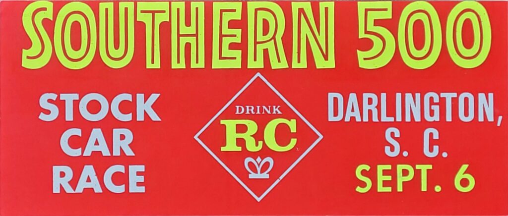 1965 NASCAR Darlington Southern 500 Bumper Sticker