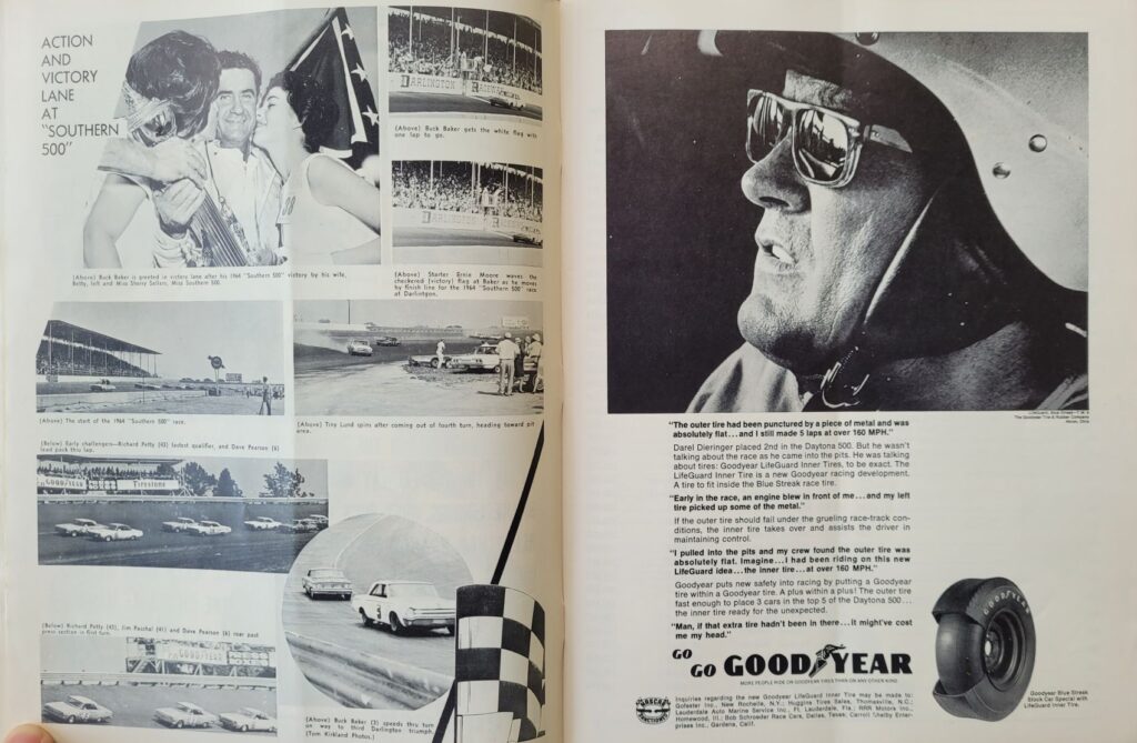 1965 NASCAR Darlington Southern 500 Program - Victory Lane Photos