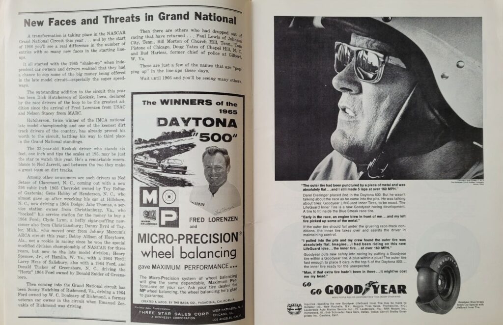 1965 NASCAR Martinsville Old Dominion 500 Program - New Faces and Threats