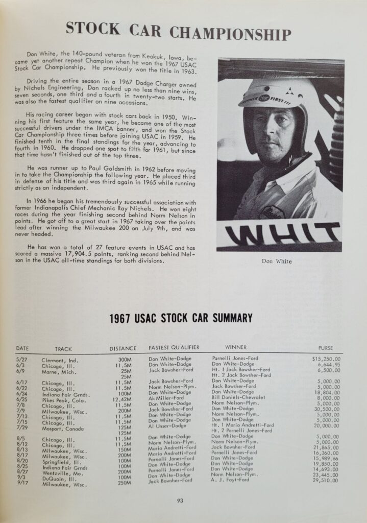 1967 USAC Yearbook - Stock Car Championship