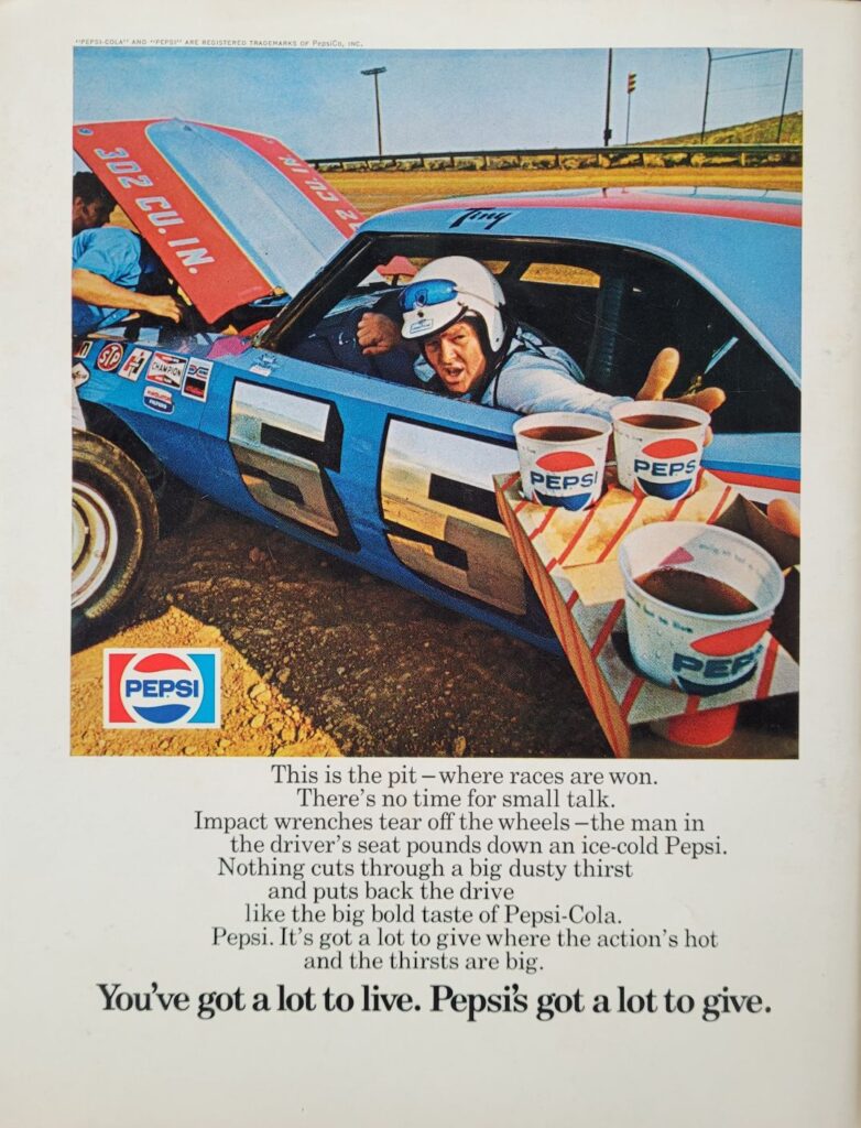 1972 NASCAR North Wilkesboro Gwyn Staley 400 Program Back Cover