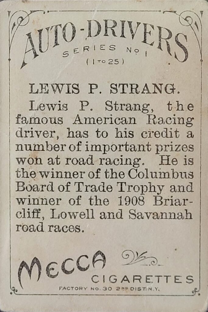 1911 American Tobacco Auto Drivers (T36) Lewis Strang