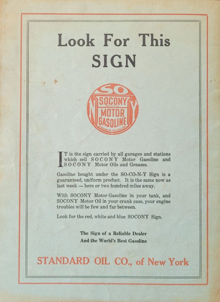 1923 AAA New York State Fair Program Back Cover