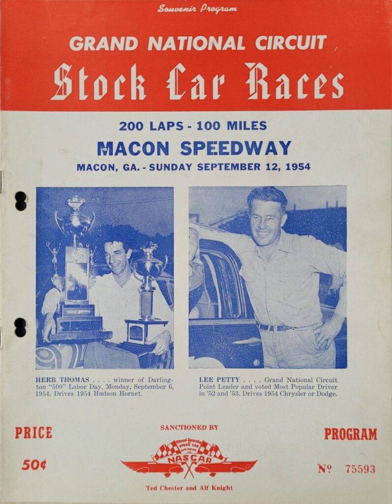 1954 NASCAR Central City Speedway Summer Program Front Cover