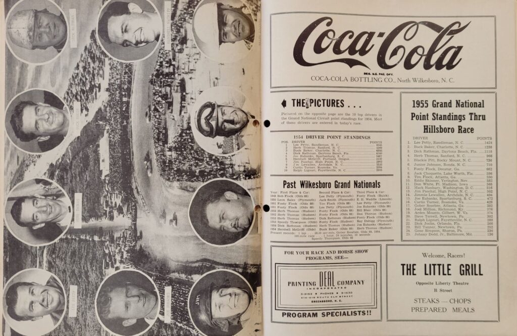 1955 NASCAR North Wilkesboro Spring Program - Point Standings