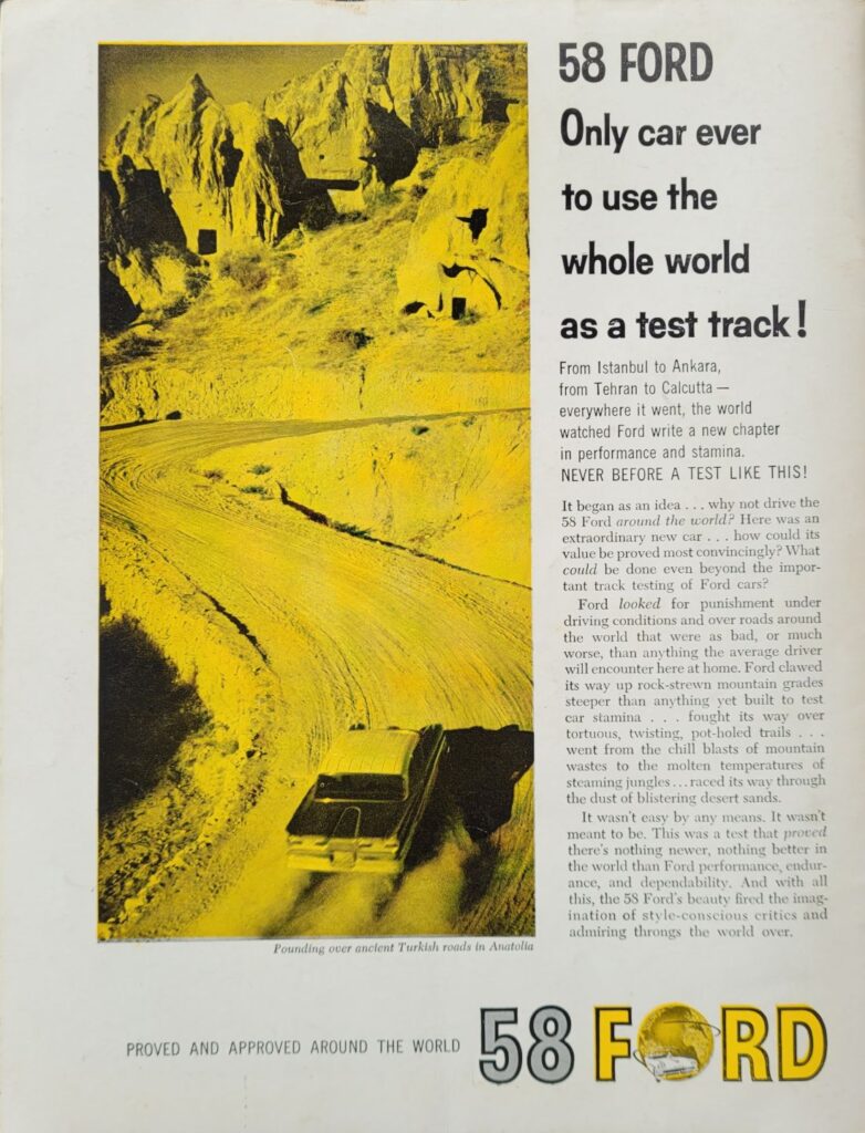 1958 NASCAR Bowman Gray Stadium Spring Program Back Cover