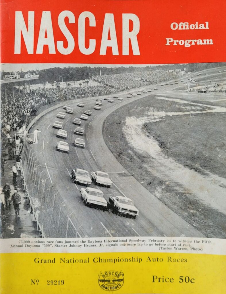 1963 NASCAR North Wilkesboro Gwyn Staley Memorial Alternate Program Front Cover