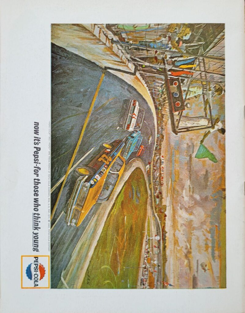 1963 NASCAR North Wilkesboro Gwyn Staley Memorial Program Back Cover