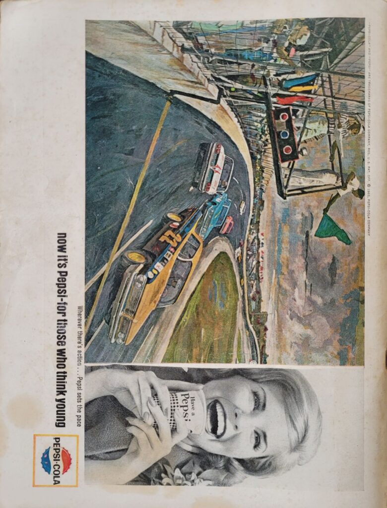 1964 NASCAR Daytona 500 Program Back Cover