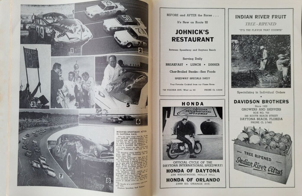 1964 NASCAR Daytona 500 Program - Modified & Sportsman Action.