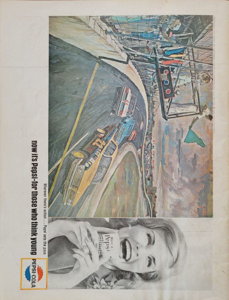 1964 NASCAR North Wilkesboro Gwyn Staley Memorial Program Back Cover