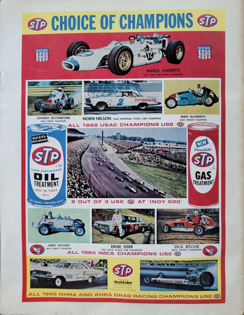 1966 USAC Phoenix Jimmy Bryan 150 Program Back Cover