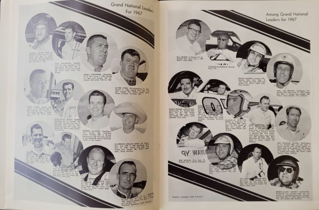 1968 NASCAR North Wilkesboro Gwyn Staley Memorial Program - Grand National Drivers
