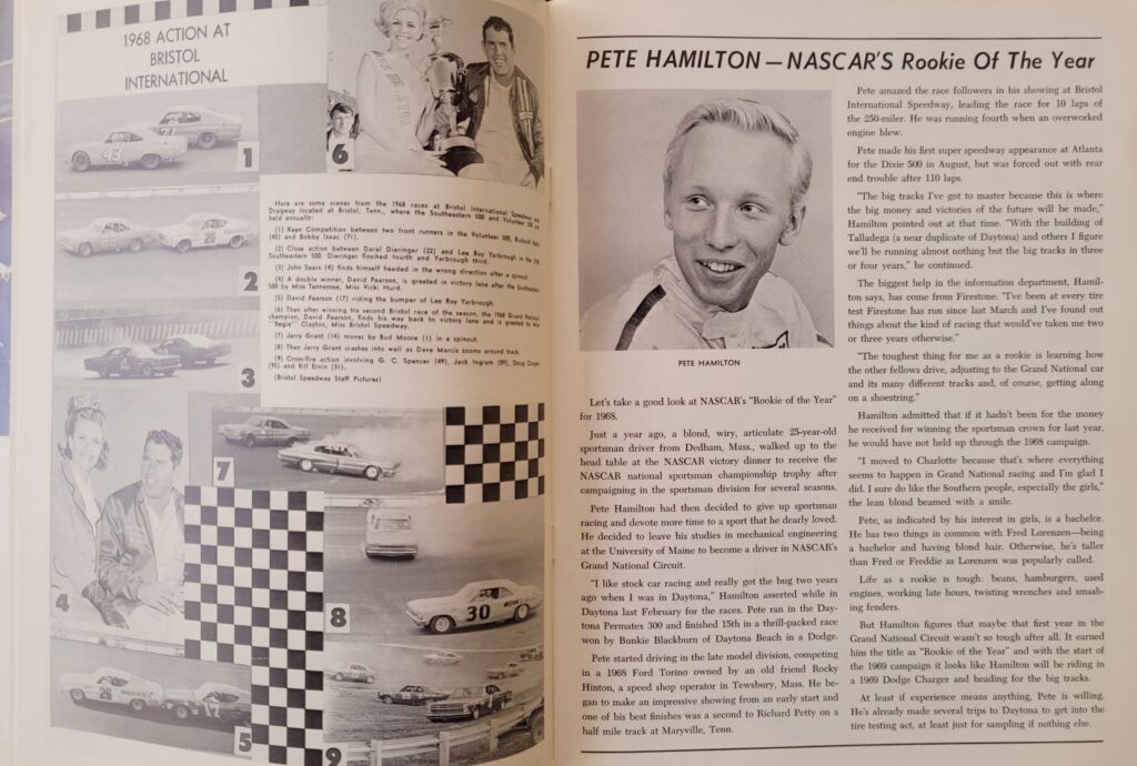 1969 NASCAR North Wilkesboro Gwyn Staley 400 Program - Pete Hamilton