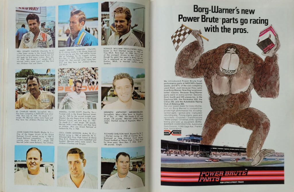 1970 NASCAR Dover Mason-Dixon 300 Program - NASCAR Drivers in Color
