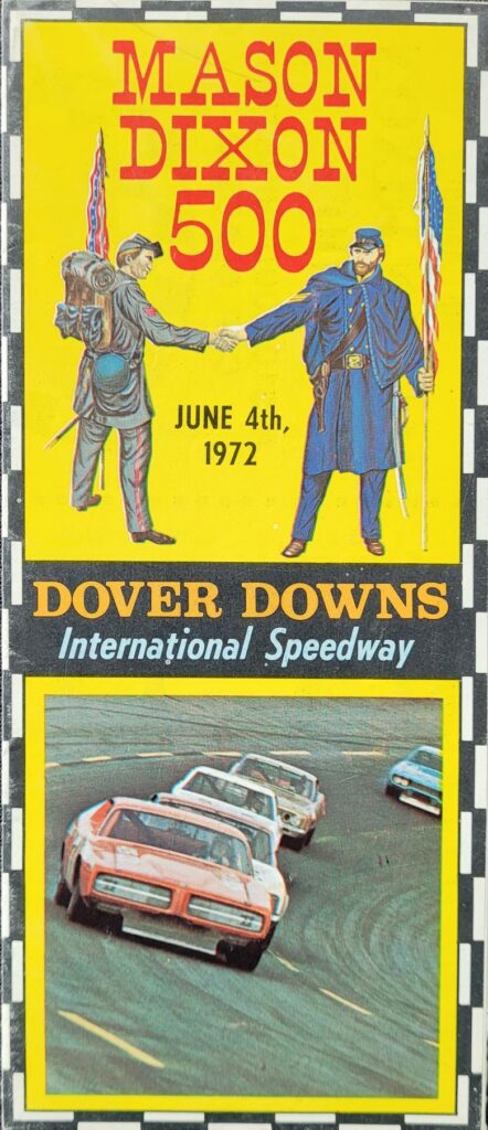 1972 NASCAR Dover Mason-Dixon 500 Brochure Front