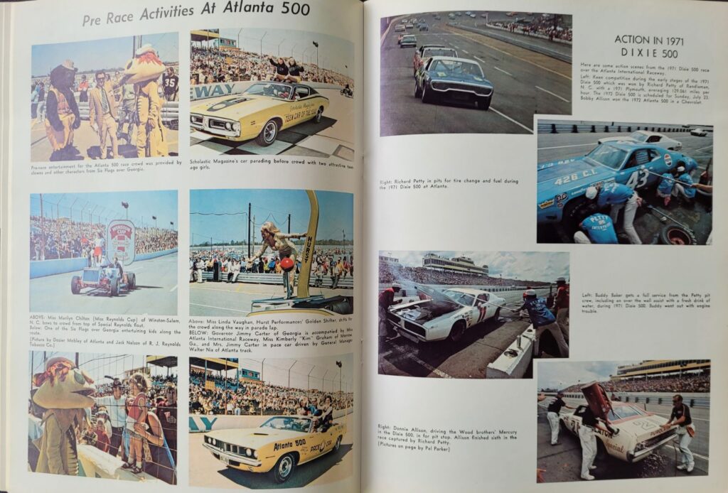1972 NASCAR Dover Mason-Dixon 500 Program - Atlanta 500 Photos