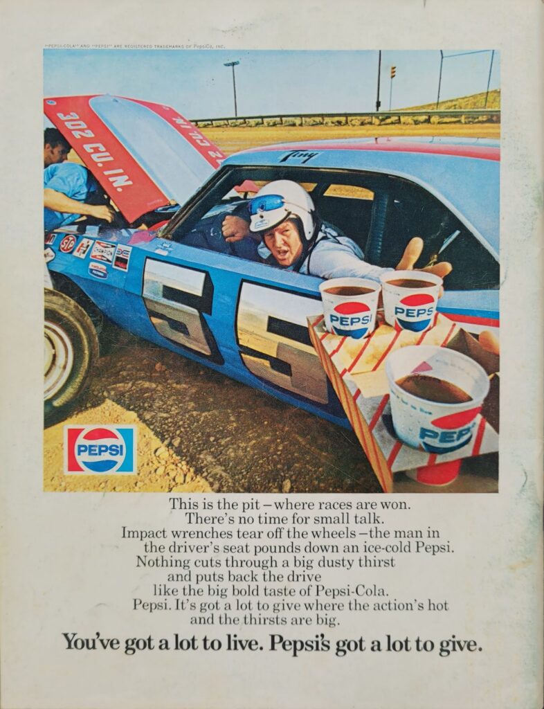 1972 NASCAR North Carolina Motor Speedway Carolina 500 Program Back Cover