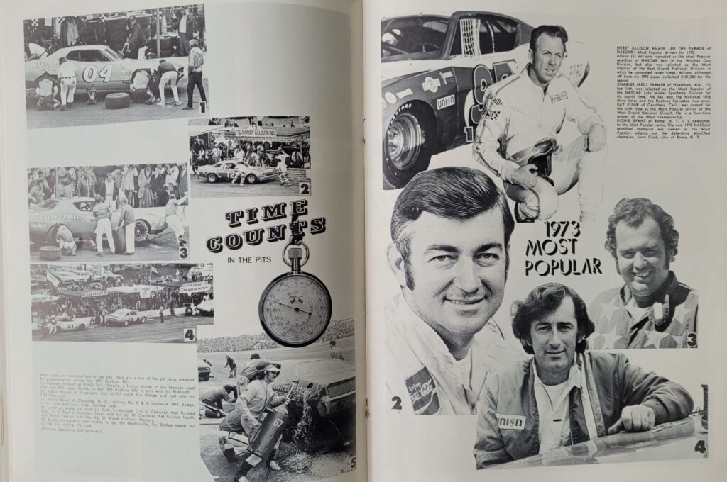 1974 NASCAR North Wilkesboro Gwyn Staley Memorial Program - Most Popular