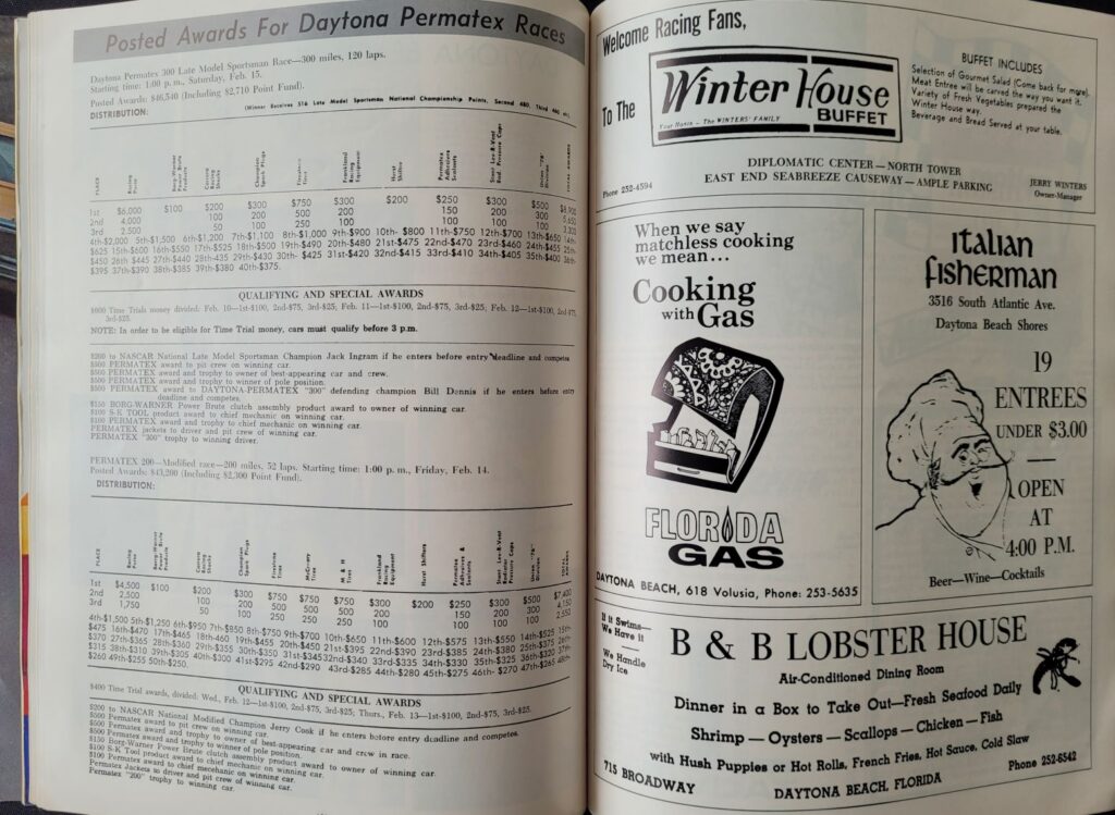 1975 NASCAR Daytona 500 Program - Pages 106-107