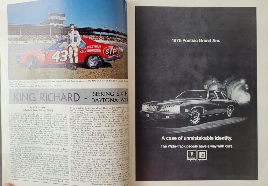 1975 NASCAR Daytona 500 Program -
Pages 16-17