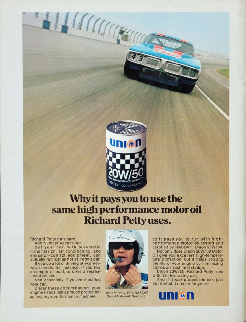 1975 NASCAR Dover Mason-Dixon 500 Program Back Cover