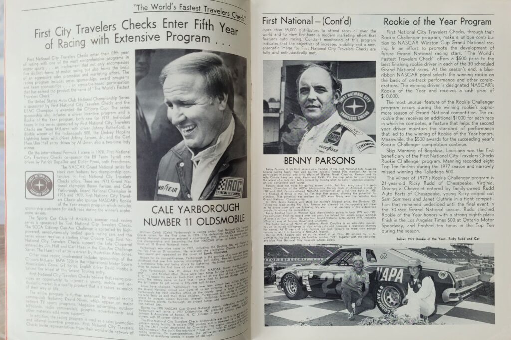 1978 NASCAR North Wilkesboro Staley 400 Program - First City