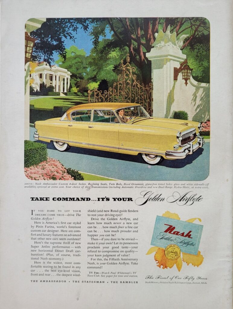 1952 NASCAR North Wilkesboro Wilkes 200 Program Back Cover.