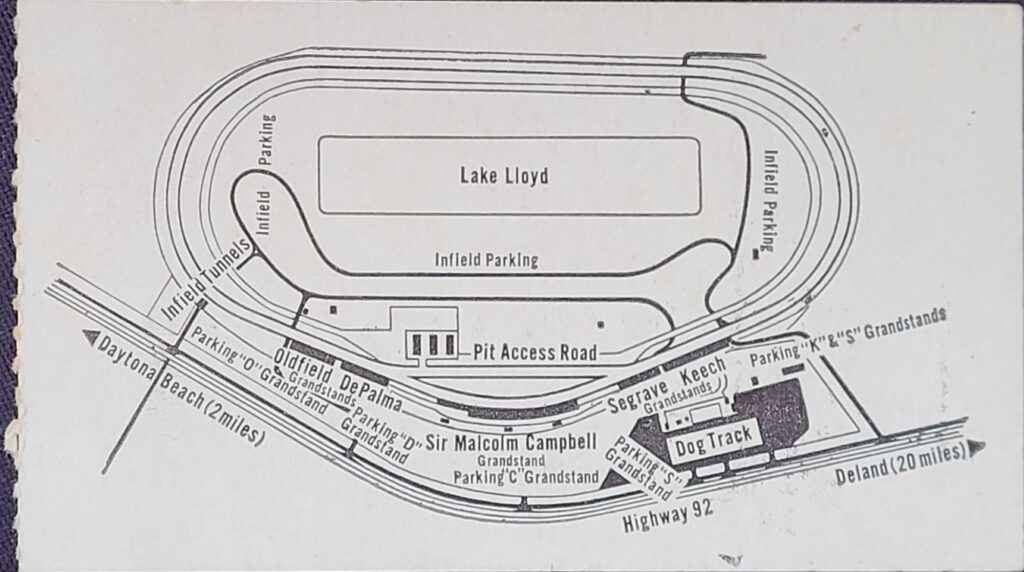 1960 NASCAR Daytona Modified-Sportsmen Ticket Stub - Back