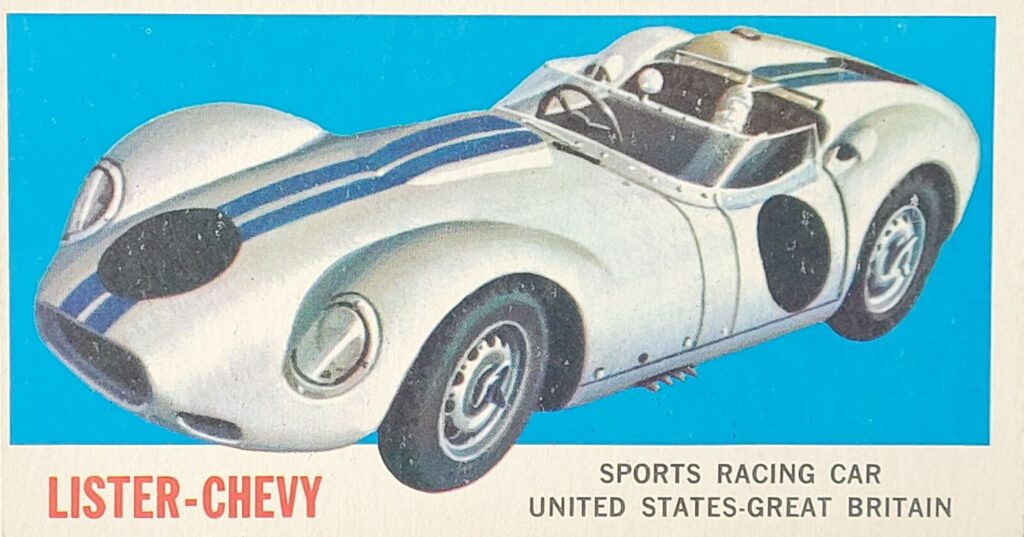 1961 Topps Sports Cars - Lister -Chevy Card #61 Front