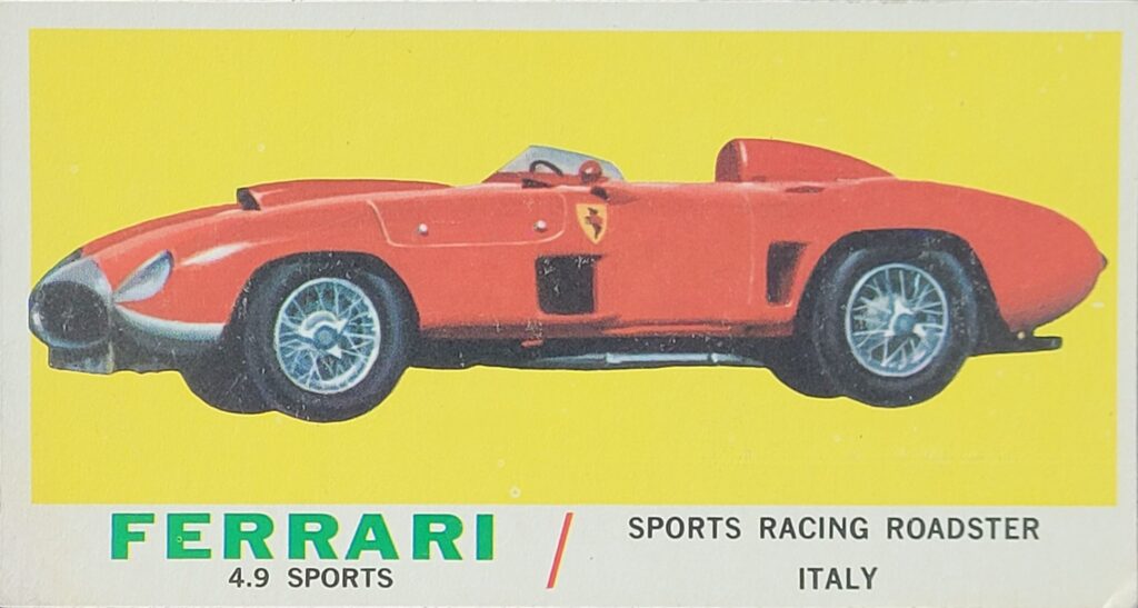 1961 Topps Sports Cars - Lister -Ferrari Card #50 Front
