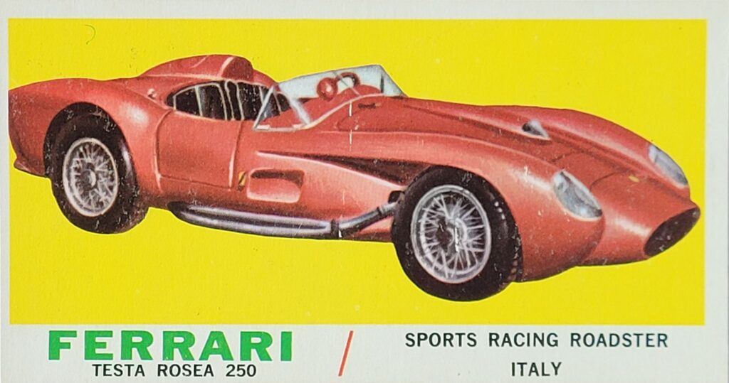 1961 Topps Sports Cars - Lister -Ferrari Card #52 Front