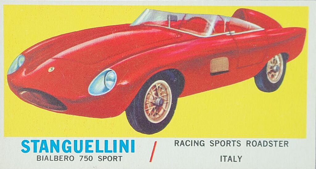 1961 Topps Sports Cars - Stanguellini Card #35 Front