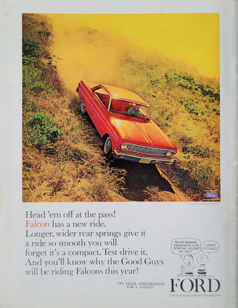 1963 NASCAR Riverside Golden State 400 Program Back Cover.