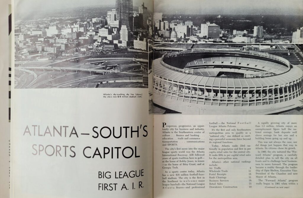1966 NASCAR Atlanta 500 Program - The South's Sports Capital.